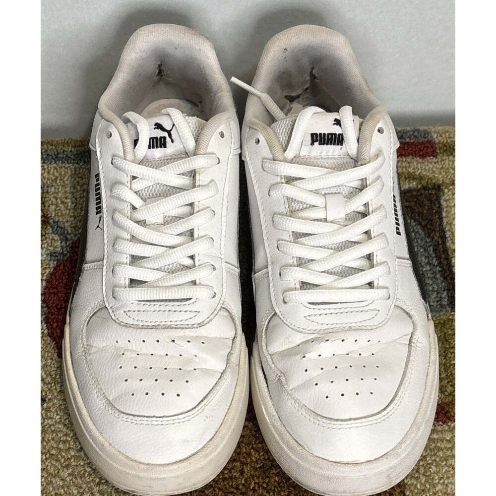 Puma Footwear Caven 380810-02 White Black Lace Up Athletic Sneaker Shoes Mens 9